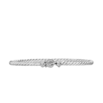 David Yurman Buckle Classic Cable Bracelet in Sterling Silver with Diamonds