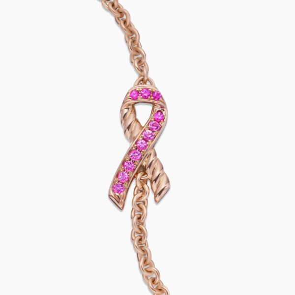 signature twisted-helix detail|David Yurman Cable Collectibles® Ribbon Chain Bracelet in 18K Rose Gold with Pavé Pink Sapphires