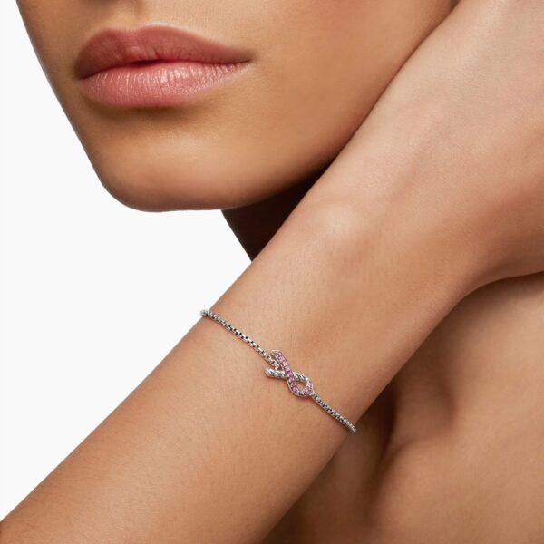 signature twisted-helix detail|David Yurman Cable Collectibles® Ribbon Chain Bracelet in Sterling Silver with Pavé Pink Sapphires
