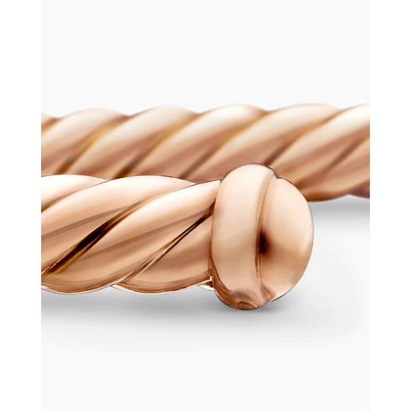 David Yurman Cable Flex® Bracelet in 18K Rose Gold, 4mm, view 6