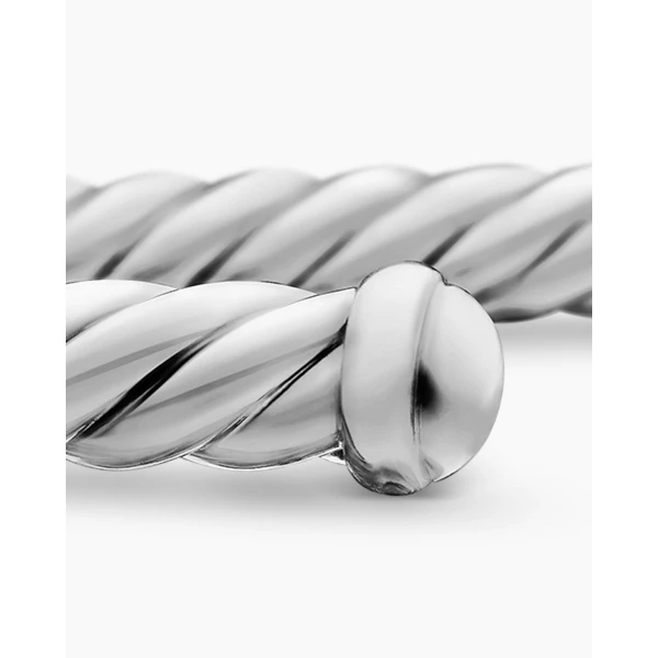David Yurman Cable Flex® Bracelet in 18K White Gold, 4mm, view 6