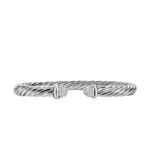 David Yurman Cable Flex® Bracelet in Sterling Silver with Pavé Diamond Domes