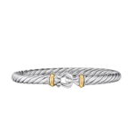 David Yurman Cable Flex® Buckle Bracelet in Sterling Silver with 14K Yellow Gold