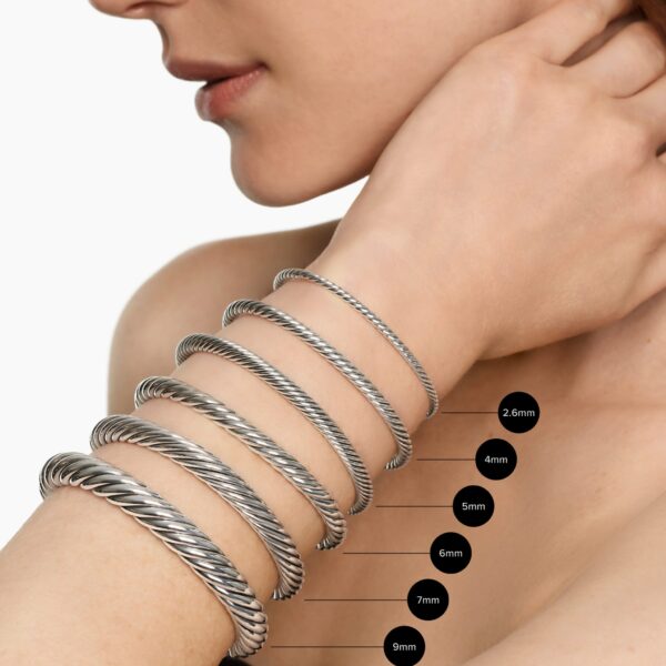signature twisted-helix detail|David Yurman Cable Flex® X Bracelet in Sterling Silver with 14K Yellow Gold