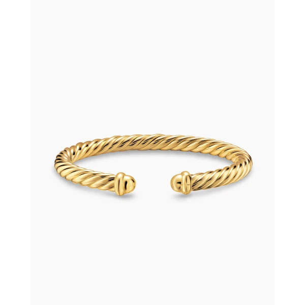 David Yurman Cablespira® Flex Bracelet in 18K Yellow Gold, 6mm, view 4