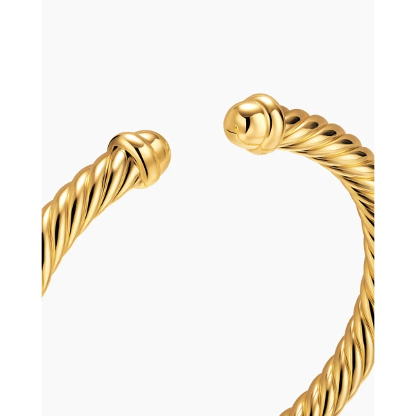 David Yurman Cablespira® Flex Bracelet in 18K Yellow Gold, 6mm, view 5