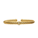 David Yurman Cablespira® Flex Center Station Bracelet in 18K Yellow Gold with Diamonds