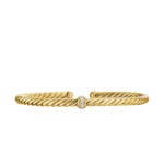 David Yurman Cablespira® Flex Station Bracelet in 18K Yellow Gold with Diamonds