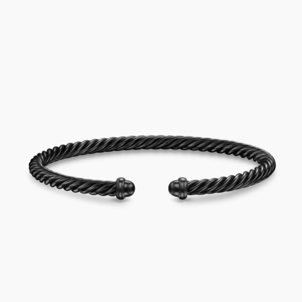 on-model styling shot|David Yurman Classic Cable Bracelet in Black Aluminum