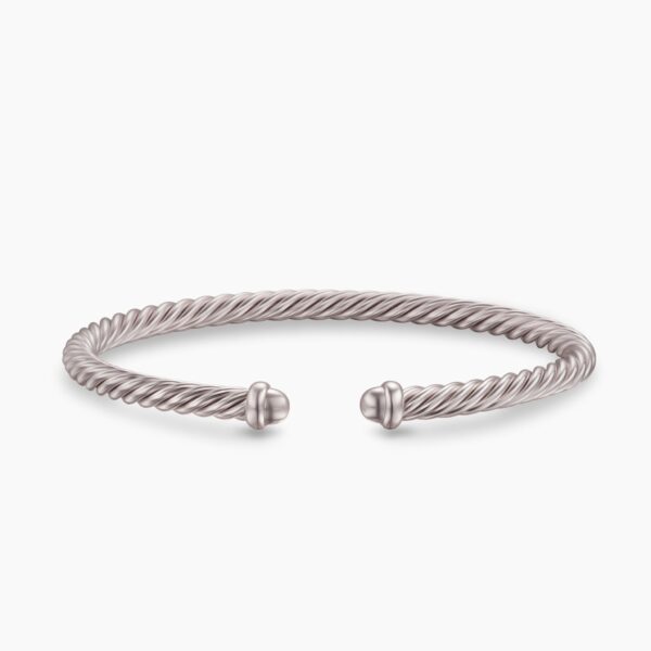 on-model styling shot|David Yurman Classic Cable Bracelet in Sand Aluminum