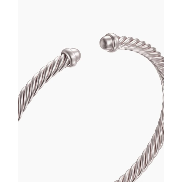 David Yurman Classic Cable Bracelet in Sand Aluminum, 4mm, view 5