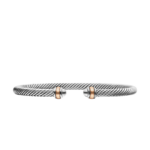 David Yurman Classic Cable Bracelet in Sterling Silver with 18K Rose Gold