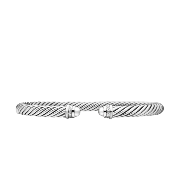 David Yurman Classic Cable Bracelet in Sterling Silver with Diamonds