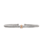 David Yurman Classic Cable Station Bracelet in Sterling Silver with 18K Rose Gold