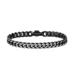 David Yurman Curb Chain Bracelet in Black Titanium with Diamonds