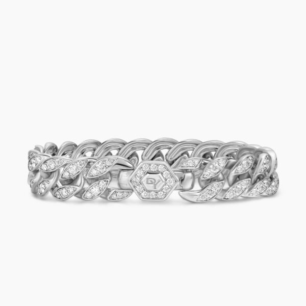 signature twisted-helix detail|David Yurman Curb Chain Bracelet in Sterling Silver with Diamonds