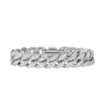 David Yurman Curb Chain Bracelet in Sterling Silver with Diamonds