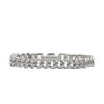 David Yurman Curb Chain Bracelet in Sterling Silver with Diamonds