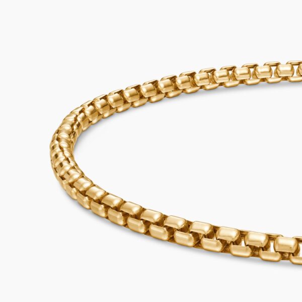 2.7mm – pavé setting and gemstone detail close-up|David Yurman DY Bel Aire Box Chain Bracelet in 18K Yellow Gold