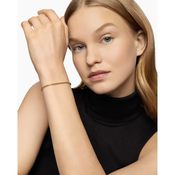 David Yurman DY Bel Aire Box Chain Bracelet in 18K Yellow Gold, 2.7mm, view 8