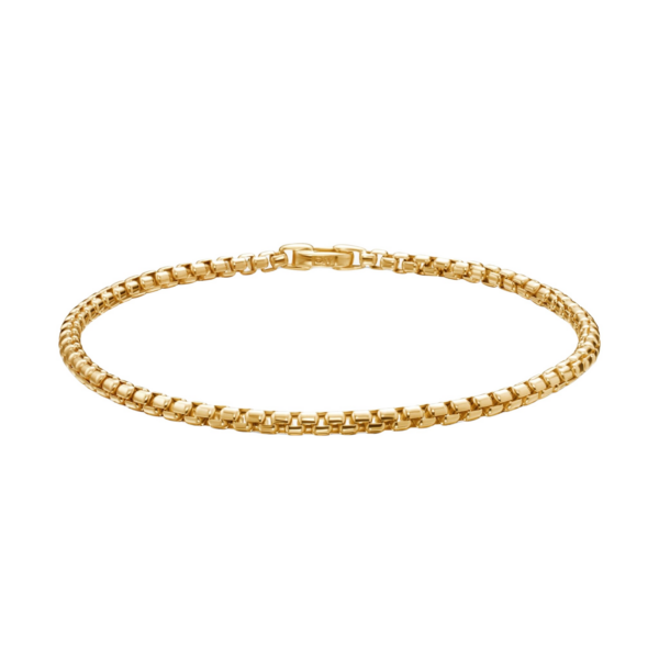 David Yurman DY Bel Aire Box Chain Bracelet in 18K Yellow Gold