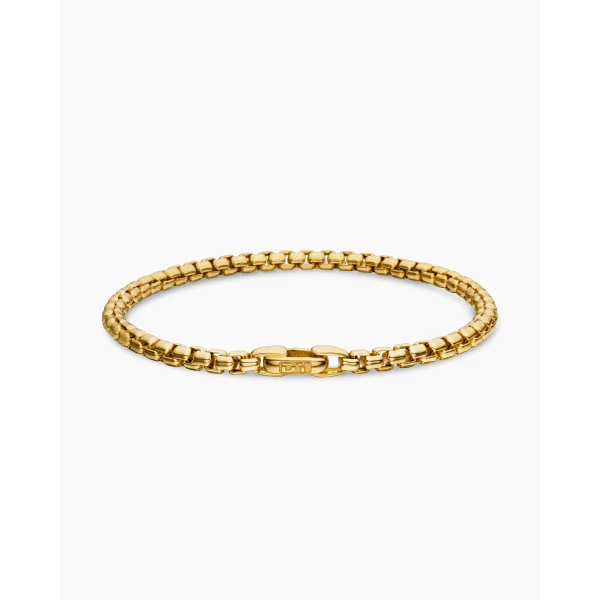 David Yurman DY Bel Aire Box Chain Bracelet in 18K Yellow Gold, 4mm, view 5