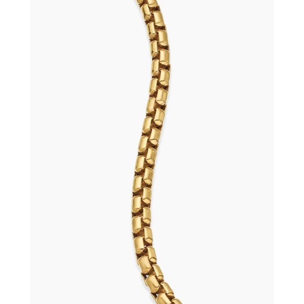 David Yurman DY Bel Aire Box Chain Bracelet in 18K Yellow Gold, 4mm, view 6