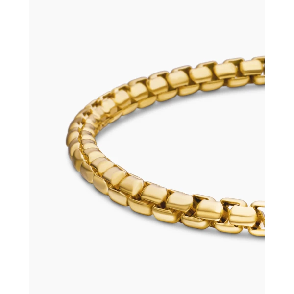 David Yurman DY Bel Aire Box Chain Bracelet in 18K Yellow Gold, 4mm, view 7