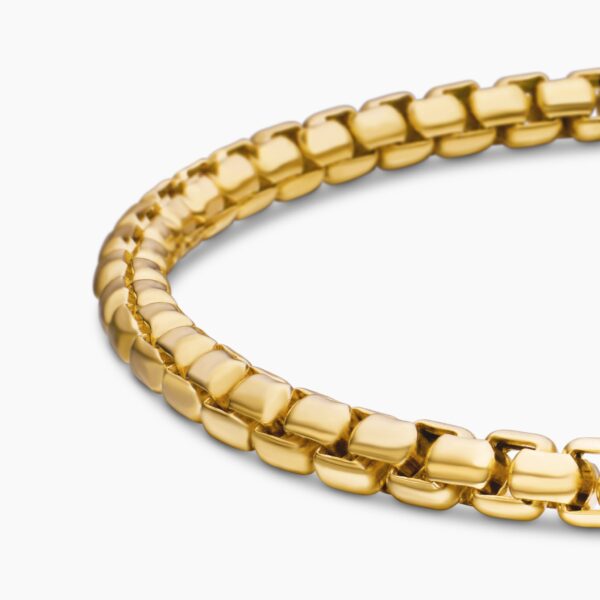 4mm – pavé setting and gemstone detail close-up|David Yurman DY Bel Aire Box Chain Bracelet in 18K Yellow Gold