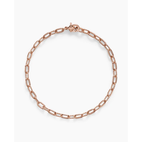 David Yurman DY Madison® Chain Bracelet in 18K Rose Gold, 3mm, view 3