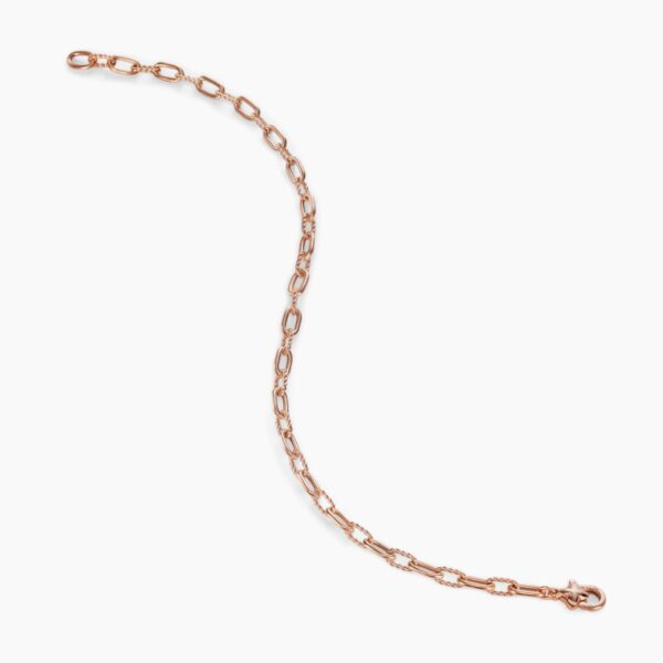 on-model styling shot|David Yurman DY Madison® Chain Bracelet in 18K Rose Gold