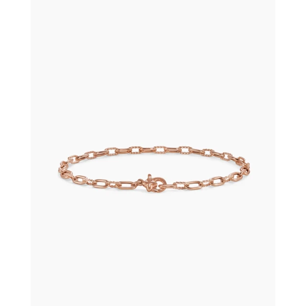 David Yurman DY Madison® Chain Bracelet in 18K Rose Gold, 3mm, view 5