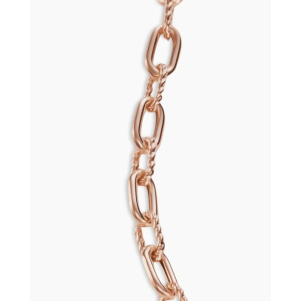 David Yurman DY Madison® Chain Bracelet in 18K Rose Gold, 3mm, view 6