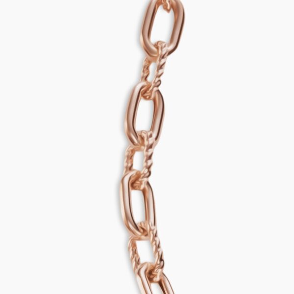 signature twisted-helix detail|David Yurman DY Madison® Chain Bracelet in 18K Rose Gold