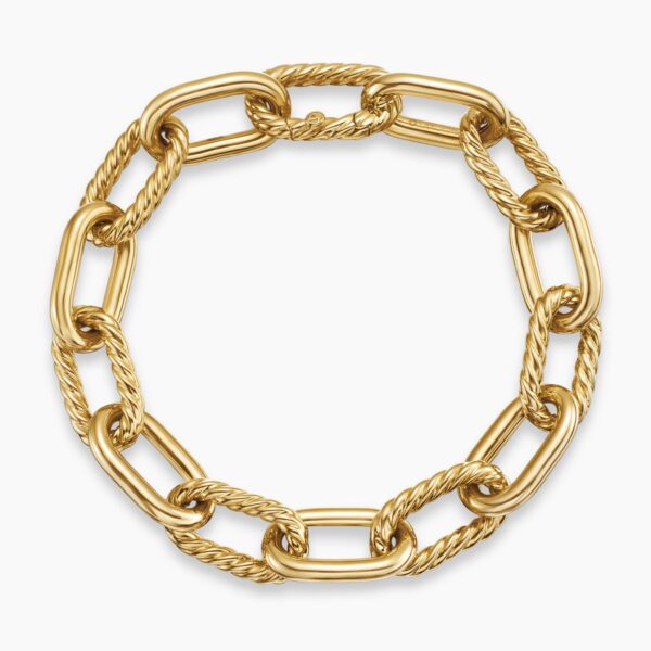 on-model styling shot|David Yurman DY Madison® Chain Bracelet in 18K Yellow Gold