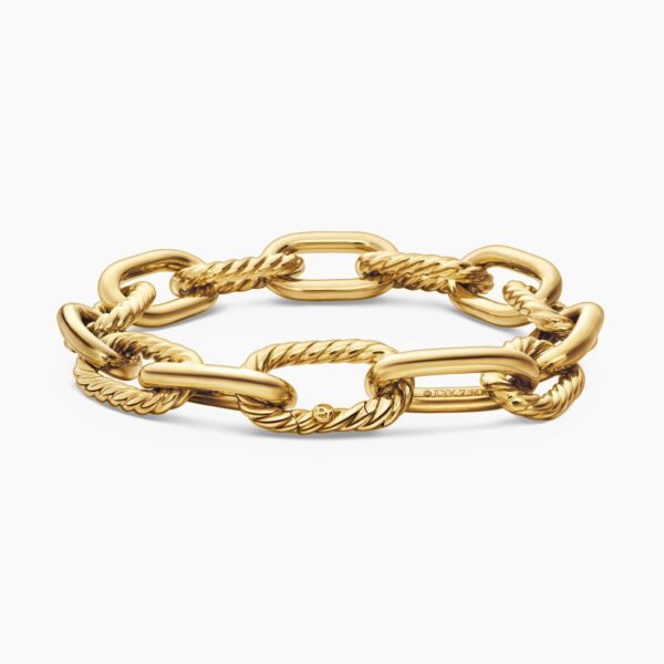 signature twisted-helix detail|David Yurman DY Madison® Chain Bracelet in 18K Yellow Gold