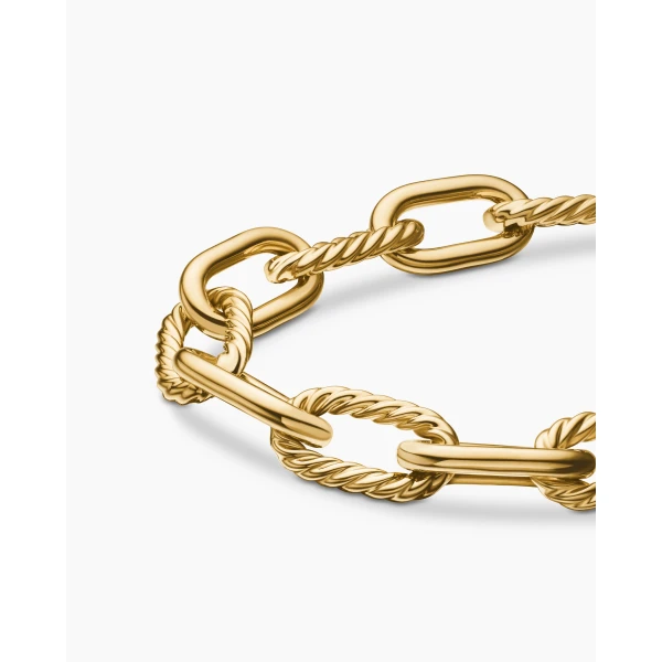 David Yurman DY Madison® Chain Bracelet in 18K Yellow Gold, 11mm, view 8