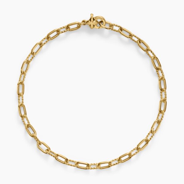 3mm Gold – worn on the wrist