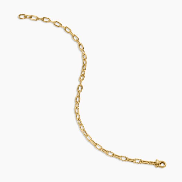 on-model styling shot|David Yurman DY Madison® Chain Bracelet in 18K Yellow Gold