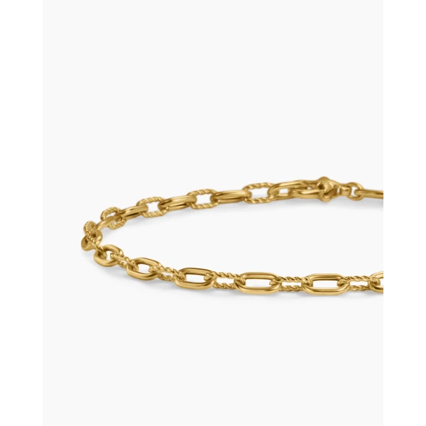 David Yurman DY Madison® Chain Bracelet in 18K Yellow Gold, 3mm, view 7