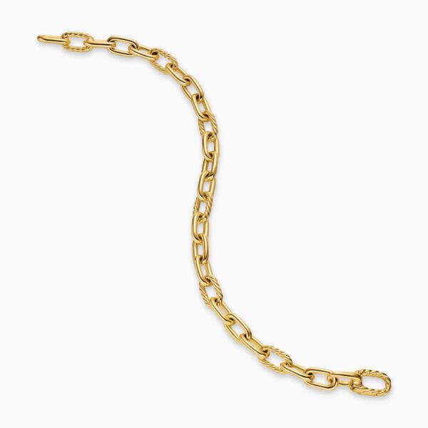 on-model styling shot|David Yurman DY Madison® Chain Bracelet in 18K Yellow Gold