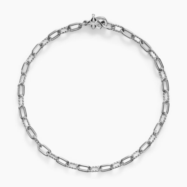 3mm Silver – worn on the wrist