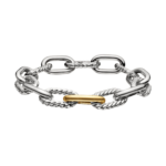 David Yurman DY Madison® Chain Bracelet in Sterling Silver with 18K Yellow Gold