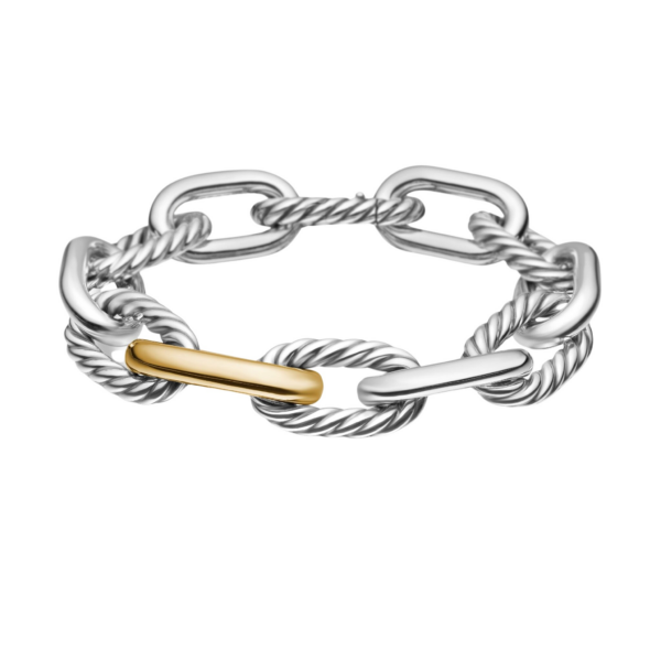 David Yurman DY Madison® Chain Bracelet in Sterling Silver with 18K Yellow Gold