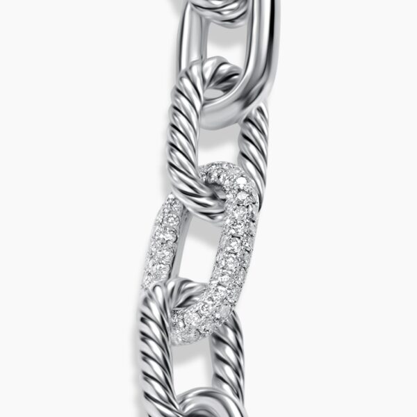 signature twisted-helix detail|David Yurman DY Madison® Chain Bracelet in Sterling Silver with Diamonds