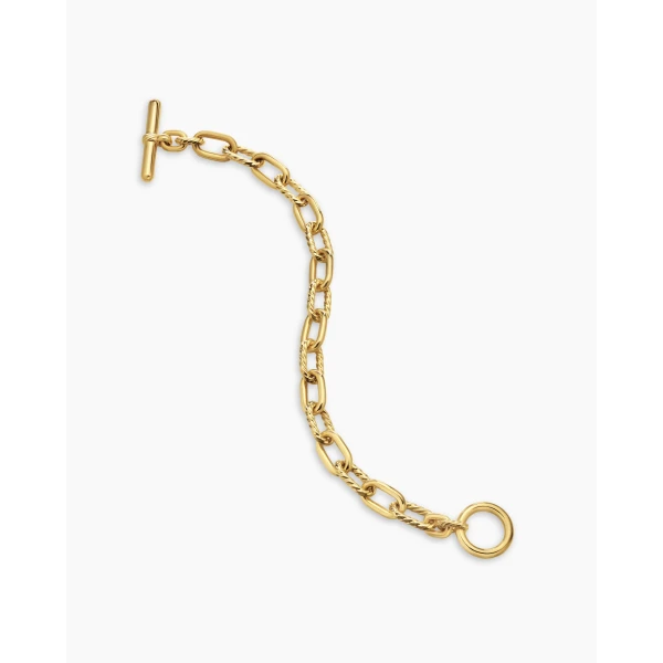 David Yurman DY Madison® Toggle Chain Bracelet in 18K Yellow Gold, 8.5mm, view 4