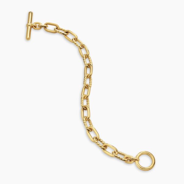 on-model styling shot|David Yurman DY Madison® Toggle Chain Bracelet in 18K Yellow Gold