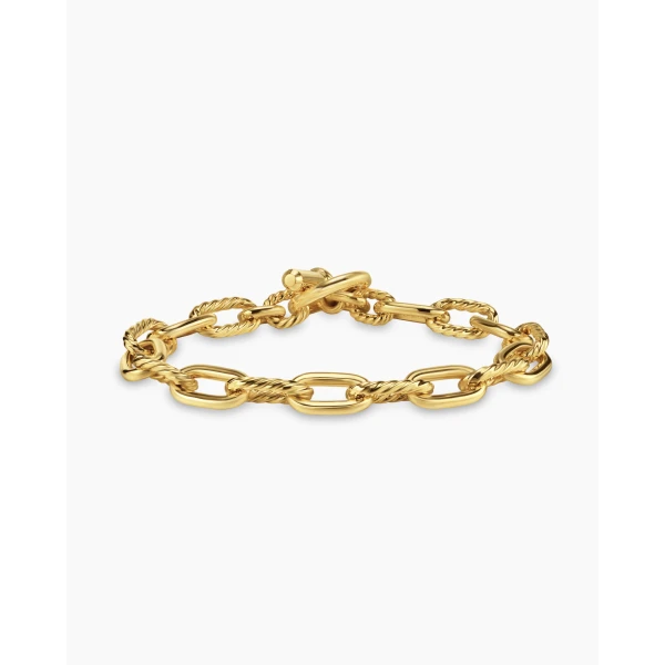 David Yurman DY Madison® Toggle Chain Bracelet in 18K Yellow Gold, 8.5mm, view 5
