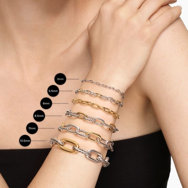 8.5mm in Silver – clasp and closure mechanism detail|David Yurman DY Madison® Toggle Chain Bracelet in Sterling Silver