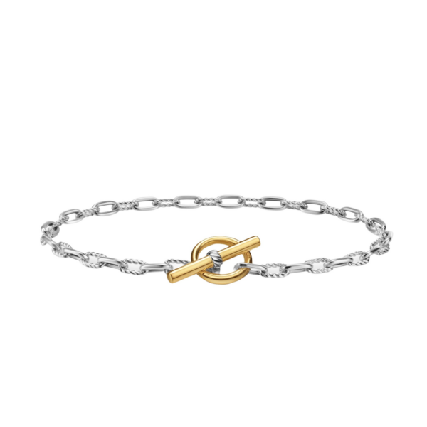David Yurman DY Madison® Toggle Chain Bracelet in Sterling Silver with 18K Yellow Gold
